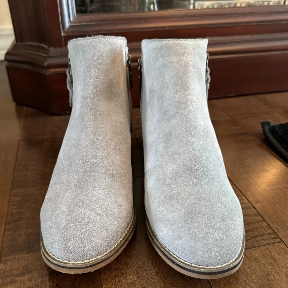 Blondo Gray Liam Waterproof Suede Leather Ankle Boots - Picture 2 of 16